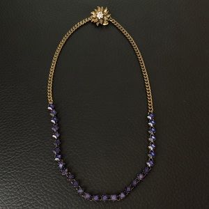 Fossil emerald blue and gold necklace